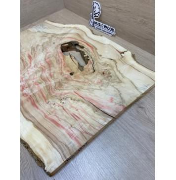 Клён Американский Каповый заготовка на топ под заливку Смешанный АА Кап АА 19х390-265х520 мм (цельный) Уценка-трещины-5