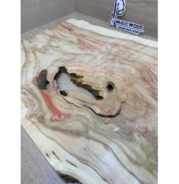 Клён Американский Каповый заготовка на топ под заливку Смешанный АА Кап АА 19х390-265х520 мм (цельный) Уценка-трещины-8