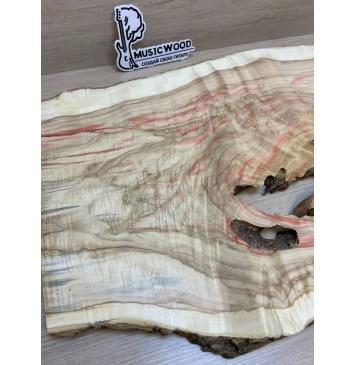 Клён Американский Каповый заготовка на топ под заливку Смешанный АА Кап АА 19х390-265х520 мм (цельный) Уценка-трещины-6