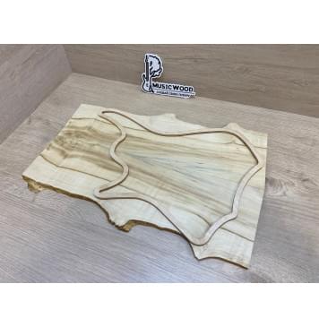 Клён Американский заготовка на топ под заливку для Тревел гитары Смешанный АА 8х130-105х430 мм - 2шт.(книжкой)-4