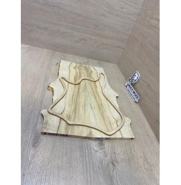 Клён Американский заготовка на топ под заливку для Тревел гитары Смешанный АА 8х130-105х430 мм - 2шт.(книжкой)-3