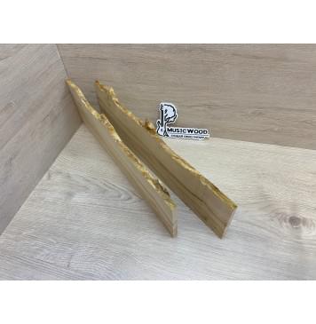 Клён Американский заготовка на топ под заливку для Тревел гитары Смешанный АА 8х130-105х430 мм - 2шт.(книжкой)-6
