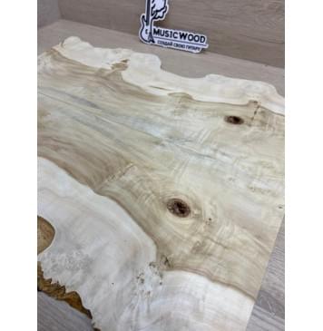 Клён Американский Каповый заготовка на топ под заливку Смешанный АА Кап АА 8х170-137х430 мм - 2шт.(книжкой)-4