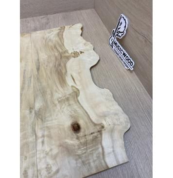 Клён Американский Каповый заготовка на топ под заливку Смешанный АА Кап АА 8х170-137х430 мм - 2шт.(книжкой)-5