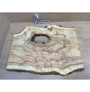 Клён Американский Каповый заготовка на топ под заливку Смешанный АА Кап АА 20х370-260х490 мм (цельный) Уценка-трещины-2
