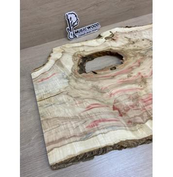 Клён Американский Каповый заготовка на топ под заливку Смешанный АА Кап АА 20х370-260х490 мм (цельный) Уценка-трещины-4