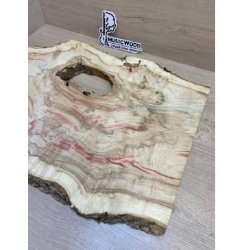 Клён Американский Каповый заготовка на топ под заливку Смешанный АА Кап АА 20х370-260х490 мм (цельный) Уценка-трещины-5