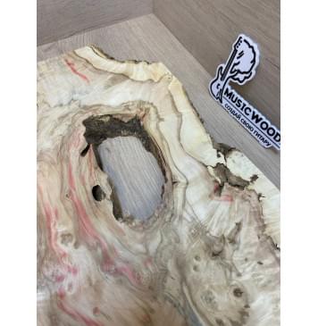 Клён Американский Каповый заготовка на топ под заливку Смешанный АА Кап АА 20х370-260х490 мм (цельный) Уценка-трещины-6