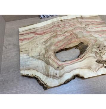 Клён Американский Каповый заготовка на топ под заливку Смешанный АА Кап АА 20х370-260х490 мм (цельный) Уценка-трещины-11