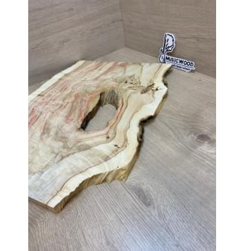 Клён Американский Каповый заготовка на топ под заливку Смешанный АА Кап АА 20х370-260х490 мм (цельный) Уценка-трещины-10