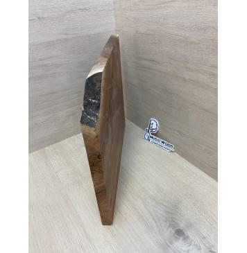 Орех Американский Волнистый заготовка на топ Смешанный А Волна А 25.5х370-300х455 мм - (цельный) Уценка-сучки-7