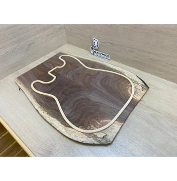 Орех Американский заготовка на топ Смешанный АА 13х200-155х535 мм - 2шт. (книжкой)-1