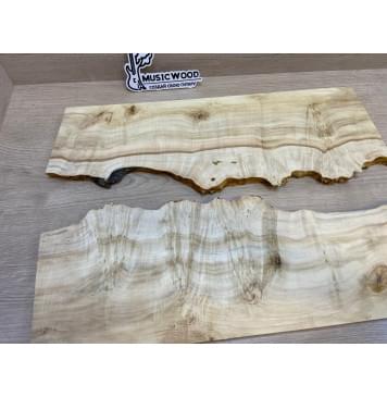 Клён Американский Каповый заготовка на топ под заливку Смешанный А 18х180-130х520-500 мм- 2шт АКЦИЯ -2