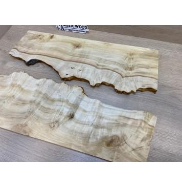Клён Американский Каповый заготовка на топ под заливку Смешанный А 18х180-130х520-500 мм- 2шт АКЦИЯ -3