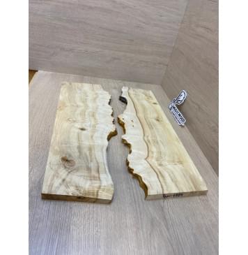 Клён Американский Каповый заготовка на топ под заливку Смешанный А 18х180-130х520-500 мм- 2шт АКЦИЯ -5