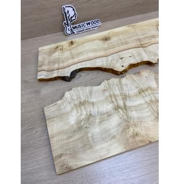 Клён Американский Каповый заготовка на топ под заливку Смешанный А 18х180-130х520-500 мм- 2шт АКЦИЯ -6
