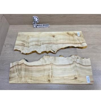 Клён Американский Каповый заготовка на топ под заливку Смешанный А 18х180-130х520-500 мм- 2шт АКЦИЯ -8