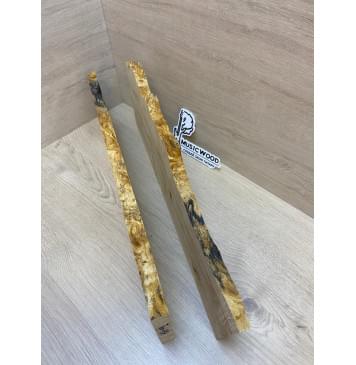 Клён Американский Каповый заготовка на топ под заливку Смешанный А 18х180-130х520-500 мм- 2шт АКЦИЯ -9