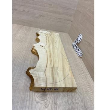 Клён Американский Каповый заготовка на топ под заливку для Тревел гитары Смешанный АА Кап АА 25.5х140-120х440 мм- 1шт (под распил)-1