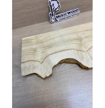 Клён Американский Каповый заготовка на топ под заливку для Тревел гитары Смешанный АА Кап АА 25.5х140-120х440 мм- 1шт (под распил)-4