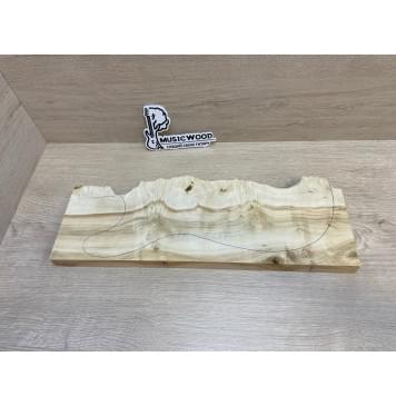 Клён Американский Каповый заготовка на топ под заливку для Тревел гитары Смешанный АА Кап АА 25.5х140-110х440 мм- 1шт (под распил) АКЦИЯ-3