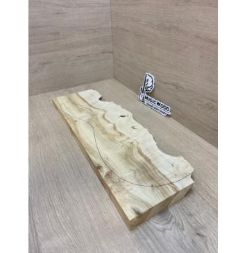 Клён Американский Каповый заготовка на топ под заливку для Тревел гитары Смешанный АА Кап АА 25.5х140-110х440 мм- 1шт (под распил) АКЦИЯ-1