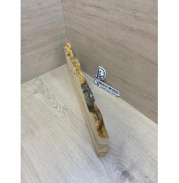 Клён Американский Каповый заготовка на топ под заливку для Тревел гитары Смешанный АА Кап АА 25.5х140-110х440 мм- 1шт (под распил) АКЦИЯ-8