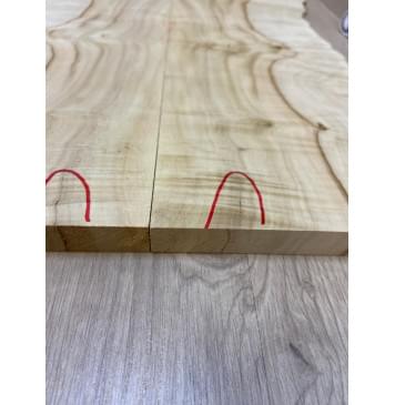 Клён Американский Каповый заготовка на топ под заливку Смешанный АА Кап АА 17х170-130х435 мм - 2шт.(книжкой) АКЦИЯ-1