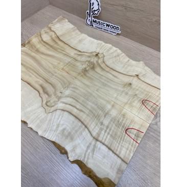 Клён Американский Каповый заготовка на топ под заливку Смешанный АА Кап АА 17х170-130х435 мм - 2шт.(книжкой) АКЦИЯ-10