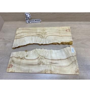 Клён Американский Каповый заготовка на топ под заливку Смешанный АА Кап АА 17х170-130х435 мм - 2шт.(книжкой) АКЦИЯ-0