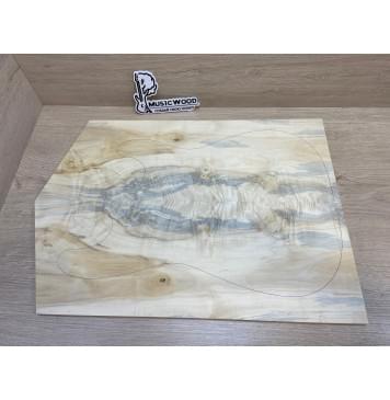 Клён Американский Каповый заготовка на топ Смешанный АА Кап АА 11.5х190х535-475 мм- 2шт.(книжкой)-0