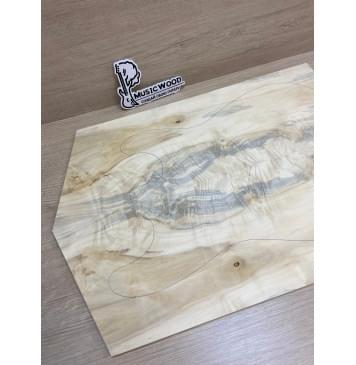 Клён Американский Каповый заготовка на топ Смешанный АА Кап АА 11.5х190х535-475 мм- 2шт.(книжкой)-4