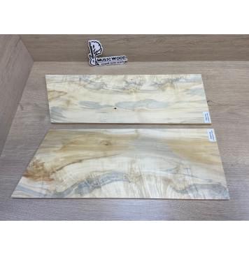 Клён Американский Каповый заготовка на топ Смешанный АА Кап АА 11.5х190х535-475 мм- 2шт.(книжкой)-5