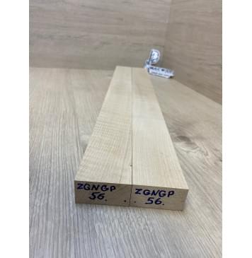 Клён Белый заготовка для переклеенного грифа безголовой гитары Радиал А 30х(57-57)х615 мм - из 2х частей-1