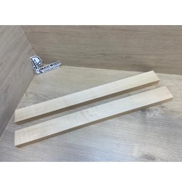 Клён Белый заготовка для переклеенного грифа безголовой гитары Радиал А 30х(57-57)х615 мм - из 2х частей-5