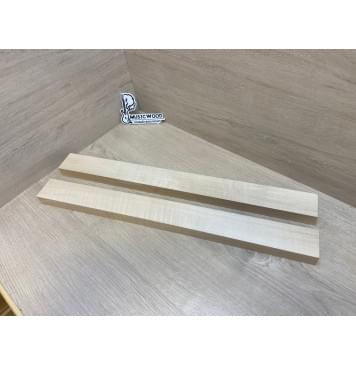 Клён Белый заготовка для переклеенного грифа безголовой гитары Радиал А 30х(57-57)х615 мм - из 2х частей-6