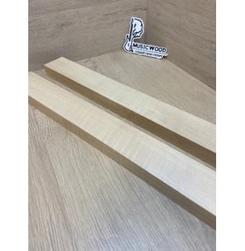 Клён Белый заготовка для переклеенного грифа безголовой гитары Радиал А 30х(57-57)х615 мм - из 2х частей-4