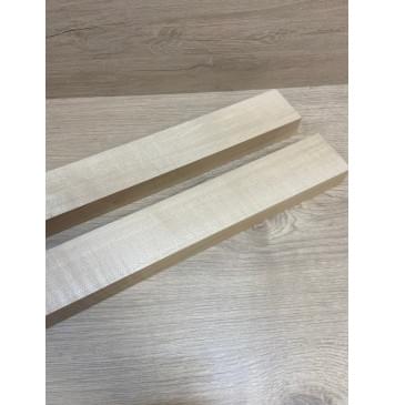 Клён Белый заготовка для переклеенного грифа безголовой гитары Радиал А 30х(57-57)х615 мм - из 2х частей-7