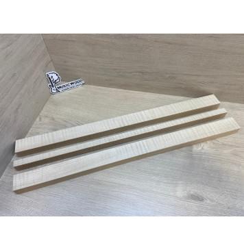 Клен Белый Явор, Волнистый заготовка грифа электрогитары Радиал АА Волна ААА 29х(45-19-45)х690 мм - из 3х частей-0