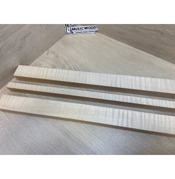 Клен Белый Явор, Волнистый заготовка грифа электрогитары Радиал АА Волна ААА 29х(45-19-45)х690 мм - из 3х частей-3