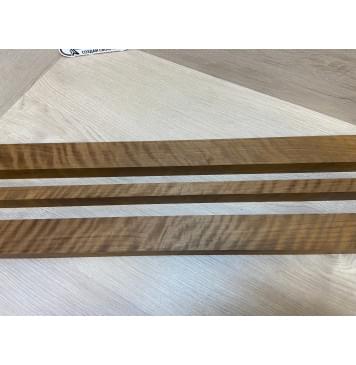 Берёза Пламенная Печёная 180гр заготовка грифа электрогитары Радиал АА Волна ААА 28х(42-18-42)х680 мм - из 3х частей-2