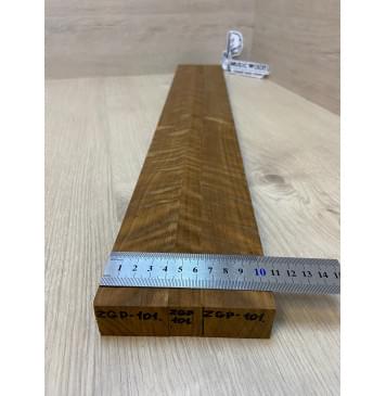 Берёза Пламенная Печёная 180гр заготовка грифа электрогитары Радиал АА Волна ААА 28х(42-18-42)х680 мм - из 3х частей-3