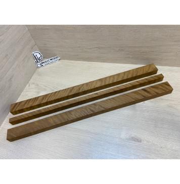 Берёза Пламенная Печёная 180гр заготовка грифа электрогитары Радиал АА Волна ААА 28х(42-18-42)х680 мм - из 3х частей-7