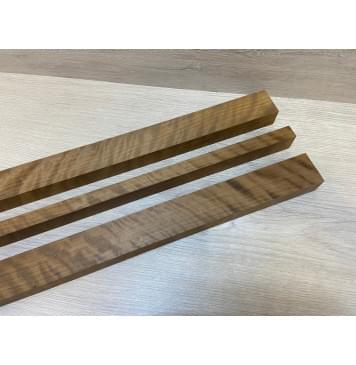 Берёза Пламенная Печёная 180гр заготовка грифа электрогитары Радиал АА Волна ААА 28х(42-18-42)х680 мм - из 3х частей-8