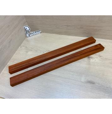 Падук заготовка для переклеенного грифа безголовой гитары Радиал АА 26х(48-48)х635 мм - из 2х частей-0