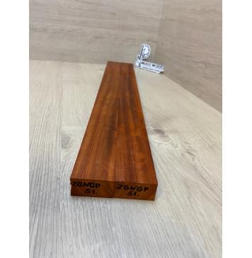 Падук заготовка для переклеенного грифа безголовой гитары Радиал АА 26х(48-48)х635 мм - из 2х частей-2