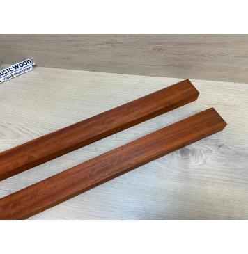 Падук заготовка для переклеенного грифа безголовой гитары Радиал АА 26х(48-48)х635 мм - из 2х частей-6