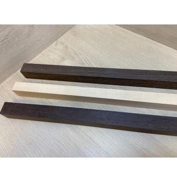 Венге/Клен Белый/Венге заготовка для переклеенного грифа безголовой гитары Радиал АА 36х(31-27-31)х605 мм - из 3х частей-5