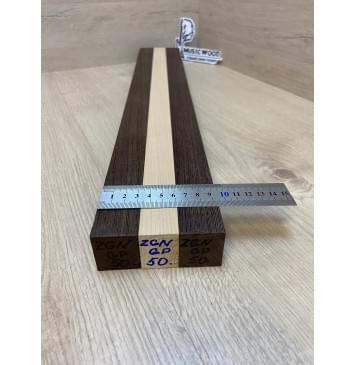 Венге/Клен Белый/Венге заготовка для переклеенного грифа безголовой гитары Радиал АА 36х(31-27-31)х605 мм - из 3х частей-2