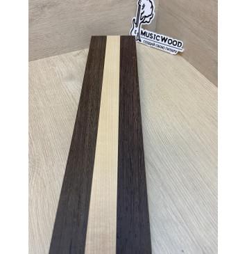 Венге/Клен Белый/Венге заготовка для переклеенного грифа безголовой гитары Радиал АА 36х(31-27-31)х605 мм - из 3х частей-4